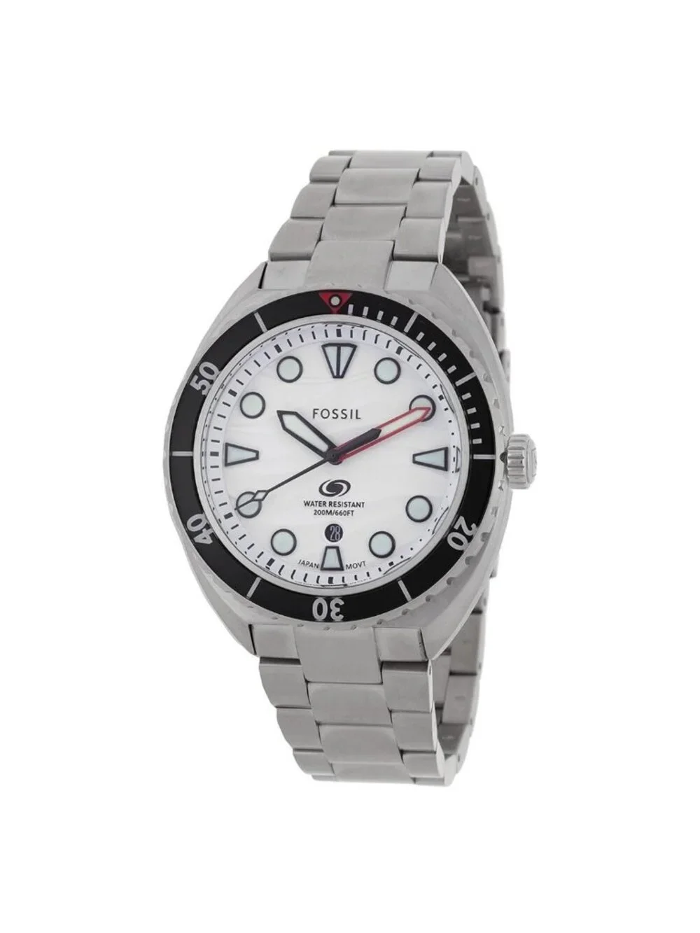 NWT Fossil Breaker Quartz White Dial Men's Watch
